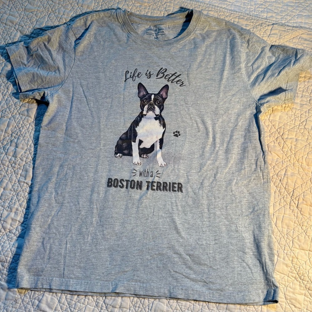 ⭐️Life Is Better With a Boston Terrier Unisex Tee Size M⭐️